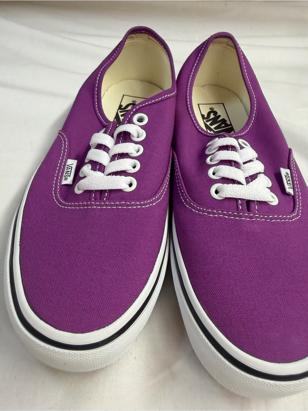 Vans Authentic Canvas Sneakers - Purple with White Accents